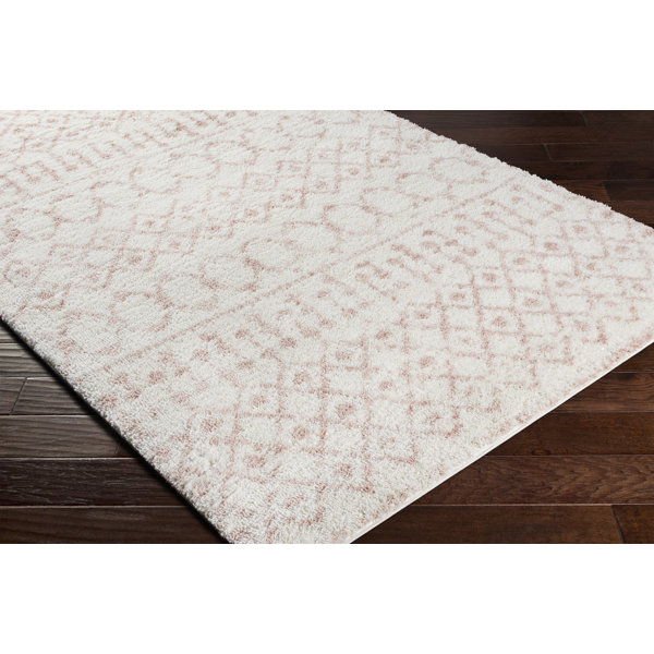 Dakota Fields Performance Cream/Pale Pink Rug & Reviews Wayfair